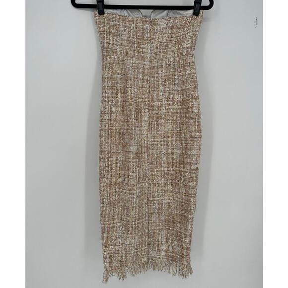 REVOLVE LPA Dress 691 Tweed Strapless - Picture 5 of 7